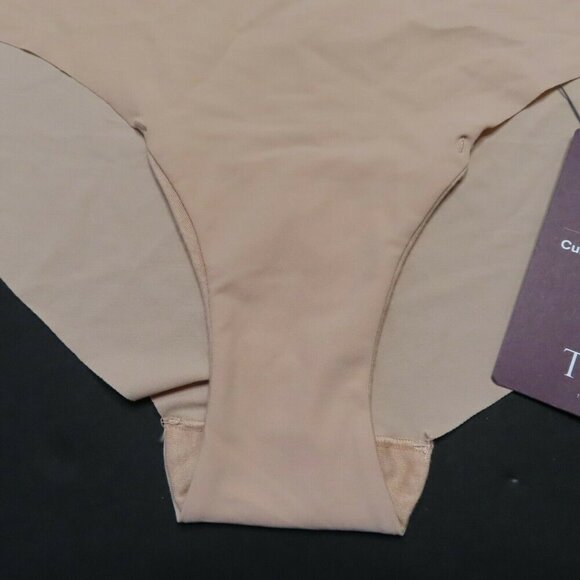 True Women Plus Size 1X Body Hipster Solid Beige Laser Cut Panty Underwear NEW - Picture 3 of 6